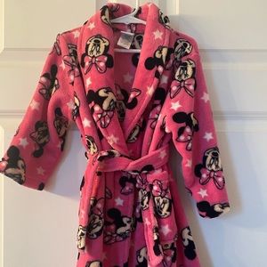 Disney Girls Minnie Mouse Fleece Robe, Size 4T